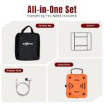 SHINESTAR Portable Camping Stove with Carrying Bag, 17000 BTU 2 Burner Propane Stove, Foldable Camp Stove for Camping, Outdoor Cooking, RV Trips, or Emergencies