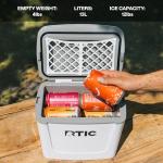 RTIC 8 QT Road Trip Personal Cooler, Small, Compact, Insulated, Portable Ice Chest Box for Food, Drink, Beverage, Beach, Camping, Picnic, Fishing, Boat, 12-Can Capacity, Deep Woods