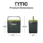 RTIC 8 QT Road Trip Personal Cooler, Small, Compact, Insulated, Portable Ice Chest Box for Food, Drink, Beverage, Beach, Camping, Picnic, Fishing, Boat, 12-Can Capacity, Deep Woods
