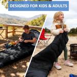 oaskys Camping Sleeping Bag - 3 Season Warm & Cool Weather - Summer Spring Fall Lightweight Waterproof for Adults Kids - Camping Gear Equipment, Traveling, and Outdoors