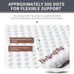 Naturehike Ultralight Insulated Sleeping Pad with R5.8, 3.2in Thickened Patchworkable Inflatable Double Sleeping Mat for Camping, Hiking, Climbing with Inflatable Bag (Silver-Rectangular)