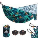 NATUREFUN Ultra-Light Travel Camping Hammock | 300kg Load Capacity,Breathable,Quick-Drying Portable Hammock(275 x140cm) | 2 x Premium Carabiners,2 x Nylon Slings Included | Outdoor Indoor Garden