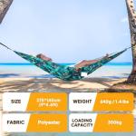 NATUREFUN Ultra-Light Travel Camping Hammock | 300kg Load Capacity,Breathable,Quick-Drying Portable Hammock(275 x140cm) | 2 x Premium Carabiners,2 x Nylon Slings Included | Outdoor Indoor Garden