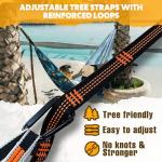 NATUREFUN Ultra-Light Travel Camping Hammock | 300kg Load Capacity,Breathable,Quick-Drying Portable Hammock(275 x140cm) | 2 x Premium Carabiners,2 x Nylon Slings Included | Outdoor Indoor Garden