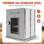 REDCAMP 14"H Foldable Camping Oven with 2 Tier Grill, Stainless Steel Portable Camping Stove for Baking Cinnamon Rolls, Breads and Muffins with Wood Burning Fire,Propane Stoves,Campers,Baking BBQ