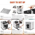 REDCAMP 14"H Foldable Camping Oven with 2 Tier Grill, Stainless Steel Portable Camping Stove for Baking Cinnamon Rolls, Breads and Muffins with Wood Burning Fire,Propane Stoves,Campers,Baking BBQ