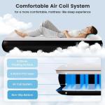 COMMOUDS Queen Air Mattress with Built-in USB Rechargeable Air Pump, 8" Raised Blow up Mattress with Built-in Pillow, Portable Inflatable Mattress, Air Bed for Camping, Travel, Home and Guest