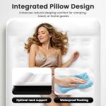 COMMOUDS Queen Air Mattress with Built-in USB Rechargeable Air Pump, 8" Raised Blow up Mattress with Built-in Pillow, Portable Inflatable Mattress, Air Bed for Camping, Travel, Home and Guest