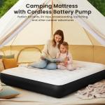 COMMOUDS Queen Air Mattress with Built-in USB Rechargeable Air Pump, 8" Raised Blow up Mattress with Built-in Pillow, Portable Inflatable Mattress, Air Bed for Camping, Travel, Home and Guest