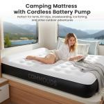 COMMOUDS Queen Air Mattress with Built-in USB Rechargeable Air Pump, 8" Raised Blow up Mattress with Built-in Pillow, Portable Inflatable Mattress, Air Bed for Camping, Travel, Home and Guest
