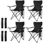 Damei century 4Pack Folding Camping Chairs-Lightweight, Installation-Free, Portable Chair for Beach, Lawn, Outdoor Sports,Black