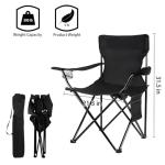 Damei century 4Pack Folding Camping Chairs-Lightweight, Installation-Free, Portable Chair for Beach, Lawn, Outdoor Sports,Black