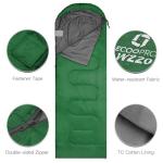 ECOOPRO Warm Weather Sleeping Bag - Portable, Waterproof, Compact Lightweight, Comfort with Compression Sack - Great for Outdoor Camping, Backpacking & Hiking-83 L x 30" W Fits Adults(Emerald Green)