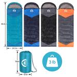 SWTMERRY Sleeping Bag 3 Seasons (Summer, Spring, Fall) Warm & Cool Weather - Lightweight,Waterproof Indoor & Outdoor Use for Camping Hiking, Backpacking and Survival (Sky Blue)