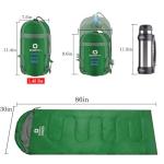 ECOOPRO Warm Weather Sleeping Bag - Portable, Waterproof, Compact Lightweight, Comfort with Compression Sack - Great for Outdoor Camping, Backpacking & Hiking-83 L x 30" W Fits Adults(Emerald Green)