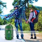 ECOOPRO Warm Weather Sleeping Bag - Portable, Waterproof, Compact Lightweight, Comfort with Compression Sack - Great for Outdoor Camping, Backpacking & Hiking-83 L x 30" W Fits Adults(Emerald Green)