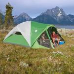 Coleman Evanston 8-Person Tent with Screen Porch, Weatherproof Tent Sets Up in 15 Mins, Included Rainfly & Carry Bag