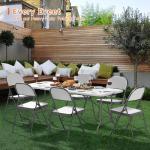 Elevon Folding Table, 6 Feet Heavy Duty Fold-in-Half Utility Table Indoor Outdoor for Camping, Picnic, Party