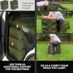 D-Hive Unbeatable Durability SUV Air Mattress for Car Camping, Durable Extra Thick 300D Oxford Fabric, Quick Easy Set-Up w/Electric Pump, Car Bed Mattress, Forrest Green