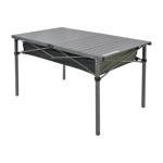 OUTSIDER Folding Camping Table, Portable Roll-up Outdoor Lightweight Aluminum Camp Table for Picnic BBQ Backyards Beach, Large Storage Mesh Pocket and Carrying Bag Included