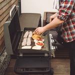 Razor Griddle GGC2030M 25 Inch Outdoor 2 Burner Portable LP Propane Gas Grill Griddle with Top Cover, Wheels, & Storage Shelf for BBQ Cooking, Black