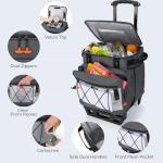 TOURIT 75 Can Rolling Cooler Detachable Double Deck Beach Cooler with Wheels Collapsible for Outdoor, Camping, Picnic, Travel