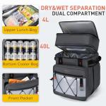 TOURIT 75 Can Rolling Cooler Detachable Double Deck Beach Cooler with Wheels Collapsible for Outdoor, Camping, Picnic, Travel