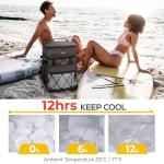 TOURIT 75 Can Rolling Cooler Detachable Double Deck Beach Cooler with Wheels Collapsible for Outdoor, Camping, Picnic, Travel
