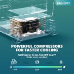 EUHOMY 12 Volt Refrigerator, 53QT(50L) Electric Cooler, Portable Freezer 12V/24V DC 100-240V AC, 12V Fridge -4℉~68℉, 12V Cooler with Wheels & 2 Baskets for Travel,Camping,Truck,Boat