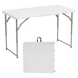 Elevon Folding Table, 4 Feet Heavy Duty Fold-in-Half Utility Table Indoor Outdoor for Camping, Picnic, Party
