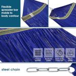 Tranquillo Camping Hammock and Stand, Collapsible Camping Hammock and Stand, 600 lbs Capacity Foldable Hammock for 2 Persons, Premium Noiseless No Screws Heavy Duty Multifunctional Stand, Blue