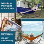 Tranquillo Camping Hammock and Stand, Collapsible Camping Hammock and Stand, 600 lbs Capacity Foldable Hammock for 2 Persons, Premium Noiseless No Screws Heavy Duty Multifunctional Stand, Blue