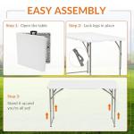 Elevon Folding Table, 4 Feet Heavy Duty Fold-in-Half Utility Table Indoor Outdoor for Camping, Picnic, Party