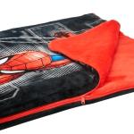 Marvel Spiderman Slumber Bag Set for Boys - Bundle of 54x56 Inches Spider-Man Sleeping Bag, Stickers, More | Spiderman Silk Touch Slumber Bag