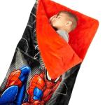Marvel Spiderman Slumber Bag Set for Boys - Bundle of 54x56 Inches Spider-Man Sleeping Bag, Stickers, More | Spiderman Silk Touch Slumber Bag