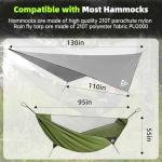 CROSSHIP Camping Hammock Mosquito Net with Rain Fly - Rain Fly Tarp & Hammock Bug Net, Portable Parachute Nylon Hammock for Outdoor, Hiking, Backpacking, Backyard, Beach, Travel (Hold Up to 500lbs)