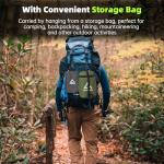 CROSSHIP Camping Hammock Mosquito Net with Rain Fly - Rain Fly Tarp & Hammock Bug Net, Portable Parachute Nylon Hammock for Outdoor, Hiking, Backpacking, Backyard, Beach, Travel (Hold Up to 500lbs)