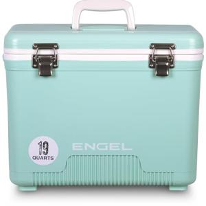 Engel UC19 19 Quart Leak-Proof, Air Tight, Drybox Cooler and Small Hard Shell Lunchbox for Men and Women in Seafoam