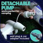 EnerPlex Camping Air Mattress with Built in Pump - Twin Blow Up Mattress for Travel & Guests - Portable Bed for Adults and Kids - Grey