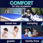 EnerPlex Camping Air Mattress with Built in Pump - Twin Blow Up Mattress for Travel & Guests - Portable Bed for Adults and Kids - Grey