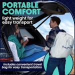 EnerPlex Camping Air Mattress with Built in Pump - Twin Blow Up Mattress for Travel & Guests - Portable Bed for Adults and Kids - Grey