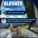 EnerPlex Camping Air Mattress with Built in Pump - Twin Blow Up Mattress for Travel & Guests - Portable Bed for Adults and Kids - Grey