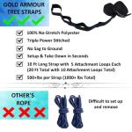Gold Armour Camping Hammock - Portable Hammock Single Hammock Camping Accessories Gear for Outdoor Indoor Adult Kids, USA Based Brand (Gray & Blue)