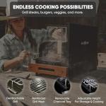 GasOne XL Portable Charcoal Grill – 24.5 x 18.5-inch Foldable Barbecue Grill Briefcase with Lid – Lightweight and Compact Charcoal Smoker for Camping, Garden, Beach, Backyard – No Assembly