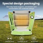 XMT Extra Wide Armrests Portable Folding Chair with Cup Holder Cooler Bag Heavy Duty 600D Oxford Fabric Supports 450lbs Compact Foldable Camping Chair for Outdoor Beach Picnic Sports