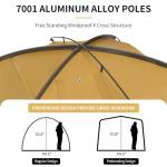 Naturehike Dune 2-3 Person Camping Tent,4-6 Person Canopy Tent,Waterproof 4 Season Tent,Hot Tents with Stove Jack