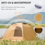 Naturehike Dune 2-3 Person Camping Tent,4-6 Person Canopy Tent,Waterproof 4 Season Tent,Hot Tents with Stove Jack