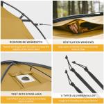 Naturehike Dune 2-3 Person Camping Tent,4-6 Person Canopy Tent,Waterproof 4 Season Tent,Hot Tents with Stove Jack