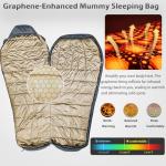 GEERTOP Portable Mummy Sleeping Bag with Graphene Lining for Adults Cold Weather 27°F to 40°F, Lightweight & Water-Resistant, Warm Compact for Camping Backpacking Hiking