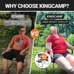 KingCamp 2-Pack Directors Camping Chair with Padded Folding Portable Seats, Black
